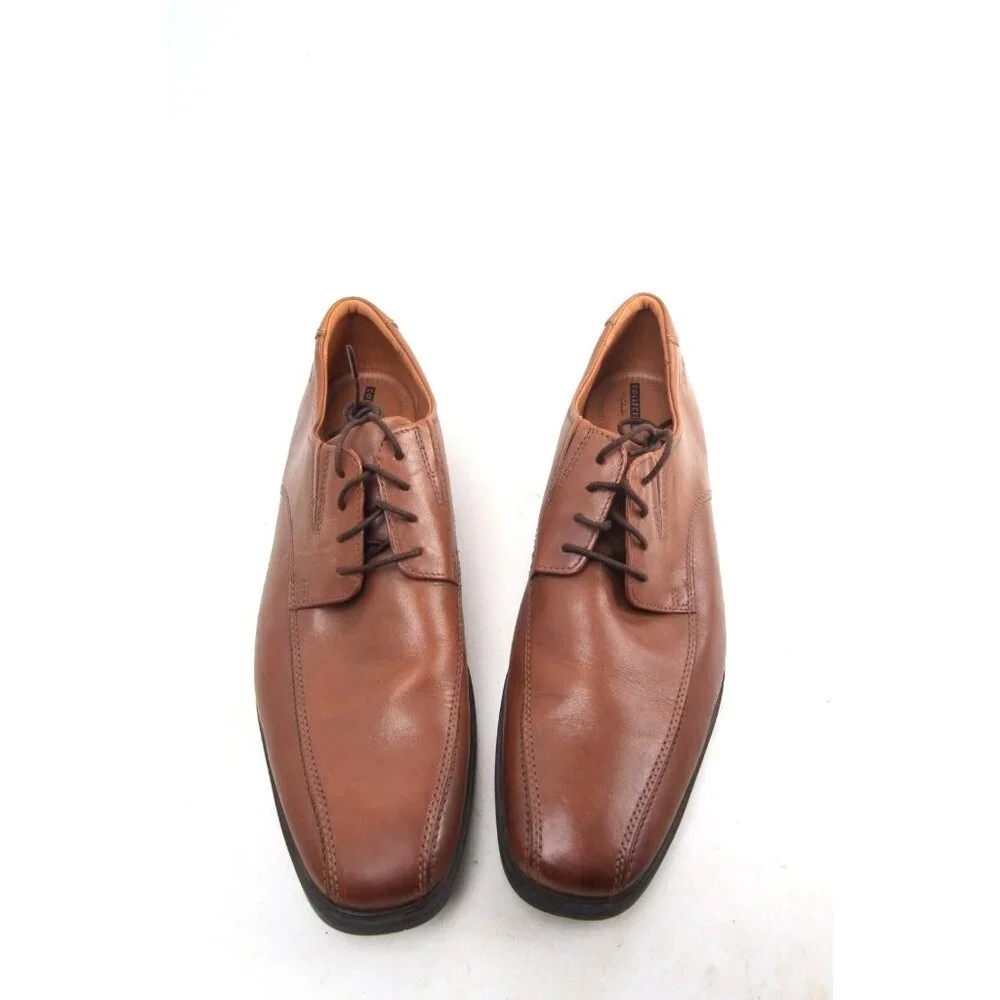 Clarks Tilden Oxfords Dress Shoes Mens Brown Leather Cap Toe Lace Up 13 M
